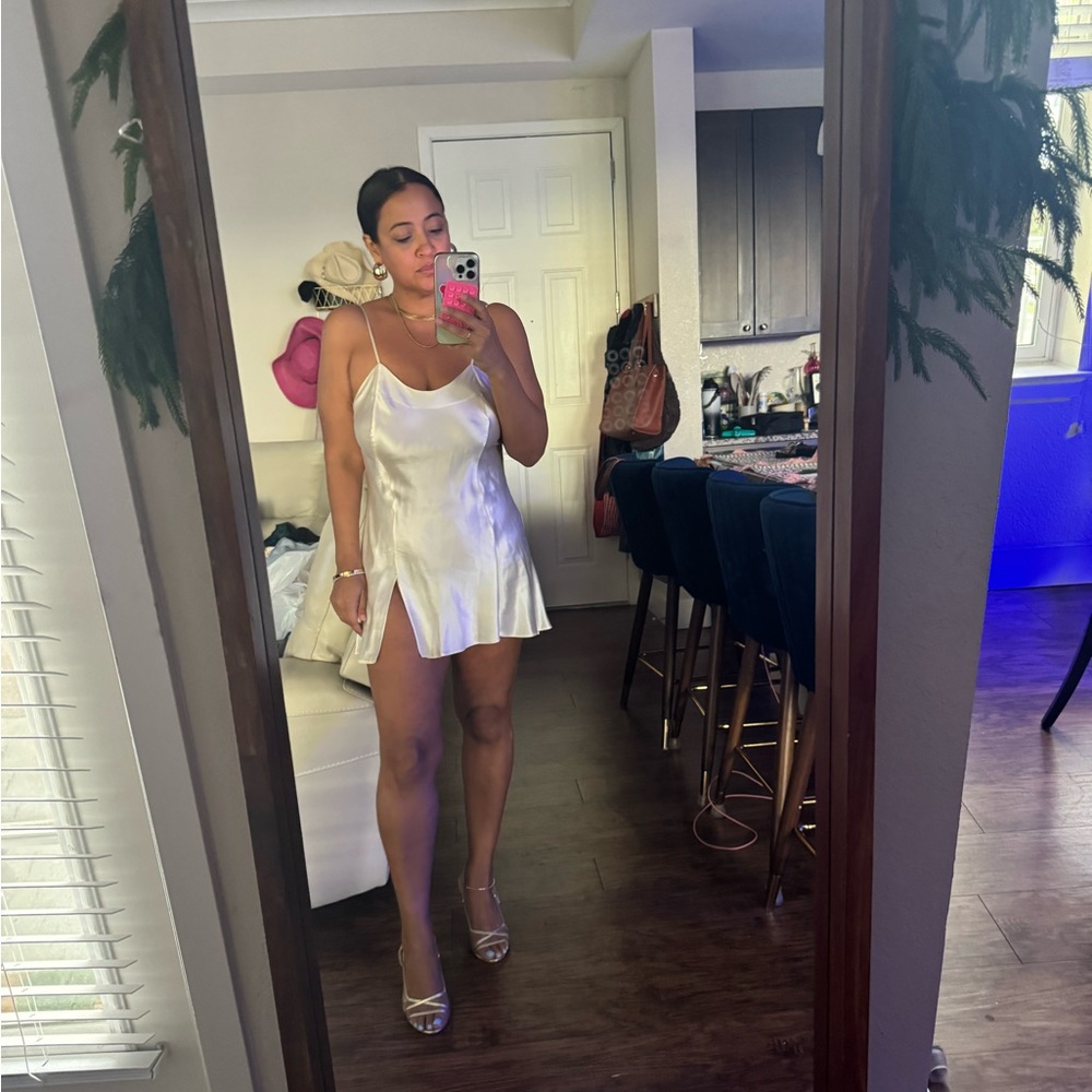 Vintage Victoria's Secret Cream Satin Slip 100% Silk